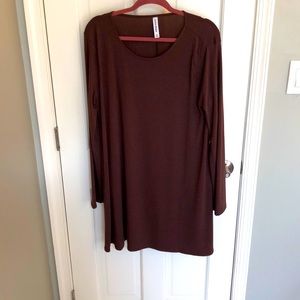 Brown, super stretchy dress